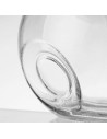 Bote de vidrio transparente 2100 ml, dos posiciones, tarro con tapa de rosca metálica 18 x 18 x 12,5 cm, frasco, recipiente incl