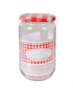 Tradineur - Bote de vidrio multiusos ovalado con tapa 720 ml, recipiente, tarro de almacenamiento para guardar alimentos, conser