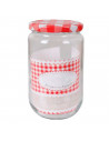 Tradineur - Bote de vidrio multiusos ovalado con tapa 720 ml, recipiente, tarro de almacenamiento para guardar alimentos, conser