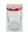 Tradineur - Bote de vidrio multiusos ovalado con tapa 720 ml, recipiente, tarro de almacenamiento para guardar alimentos, conser