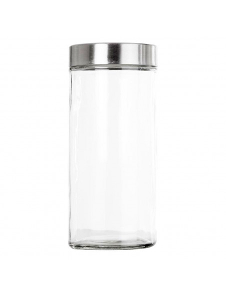 Bote de cristal redondo multiusos con tapa metálica 1320 ml, recipiente, tarro de almacenamiento para guardar alimentos, galleta Bote de cristal redondo multiusos con tapa metálica 1320 ml, recipiente, tarro de almacenamiento para guardar alimentos, galleta