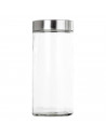 Bote de cristal redondo multiusos con tapa metálica 1320 ml, recipiente, tarro de almacenamiento para guardar alimentos, galleta