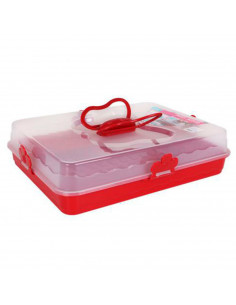 Tartera rectangular de plástico transparente con tapa y asas con forma de mariposa 37 x 28 x 9 cm, recipiente para transportar t