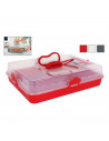 Tartera rectangular de plástico transparente con tapa y asas con forma de mariposa 37 x 28 x 9 cm, recipiente para transportar t