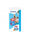 Canasta de baloncesto hinchable de vinilo con pelota y 3 aros 61 cm para piscina, válvulas de seguridad, deportes acuáticos en f
