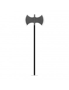 Tradineur - Armas de halloween, tridente, guadaña, hacha, accesorios de plástico para fiestas, disfraces, cosplay, carvaval, 1 m
