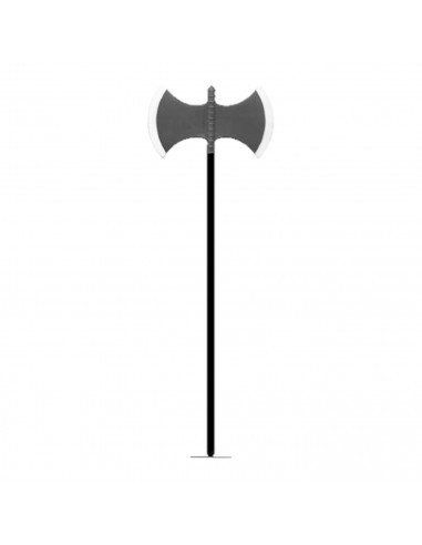 Tradineur - Armas de halloween, tridente, guadaña, hacha, accesorios de plástico para fiestas, disfraces, cosplay, carvaval, 1 m