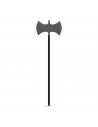 Tradineur - Armas de halloween, tridente, guadaña, hacha, accesorios de plástico para fiestas, disfraces, cosplay, carvaval, 1 m