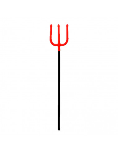 Tradineur - Armas de halloween, tridente, guadaña, hacha, accesorios de plástico para fiestas, disfraces, cosplay, carvaval, 1 m