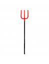 Tradineur - Armas de halloween, tridente, guadaña, hacha, accesorios de plástico para fiestas, disfraces, cosplay, carvaval, 1 m
