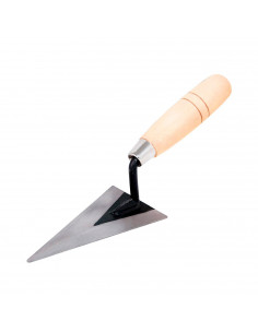 Tradineur - Paletín de punta aguda, paleta de albañil, de construcción, albañilería , acero y mango de madera, 13 cm