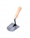 Tradineur - Paleta de albañil modelo solador con punta redonda, mango de madera barnizado, paleta redondeada, albañilería, brico
