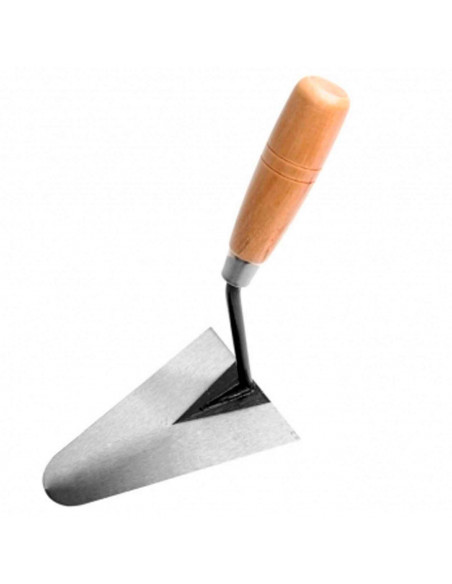 Tradineur - Paleta de albañil modelo catalana con punta redonda, mango de madera barnizado, paleta redondeada, albañilería, bric Tradineur - Paleta de albañil modelo catalana con punta redonda, mango de madera barnizado, paleta redondeada, albañilería, bric
