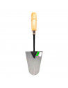 Tradineur - Paleta de albañil modelo catalana con punta redonda, mango de madera barnizado, paleta redondeada, albañilería, bric
