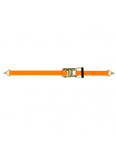 Cincha de amarre trincaje de poliéster, cinta con ganchos cerrados 35 mm x 8,5 m, tensor de carraca, correa trinquete, pulpo par