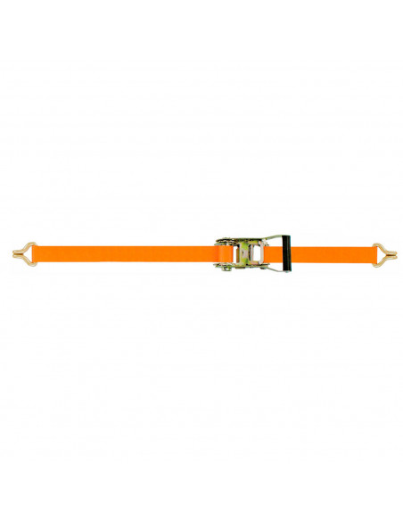 Cincha de amarre trincaje de poliéster, cinta con ganchos cerrados 35 mm x 8,5 m, tensor de carraca, correa trinquete, pulpo par