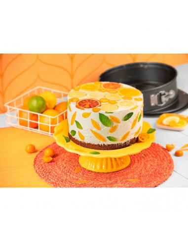 Molde de horno desmontable redondo antiadherente de 24 cm de diámetro, repostería, bizcochos, tartas, pasteles