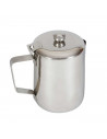 Tradineur - Tetera de acero inoxidable, con asa y pico vertedor, capacidad 400 ml,  jarra de leche, cafetera, bares, hogar, dime
