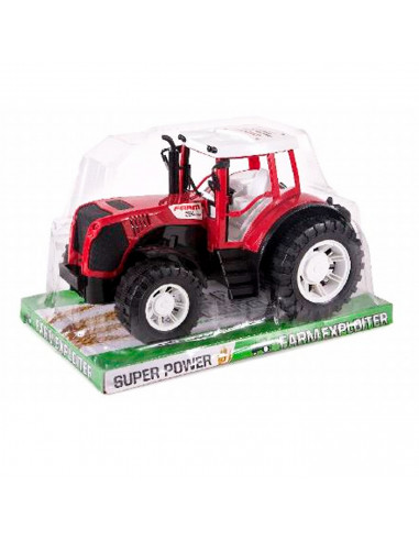 Toinsa - Juguete tractor de granja con movimiento fricción, vehículo de granja, tractor super power farm exploiter, juguete para