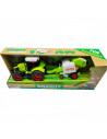 Juguete tractor con remolque, movimiento fricción, luces y sonido, vehículo de granja, tractor para niños, color verde, dimensio