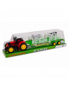 Toinsa - Juguete tractor con remolque de animales, vehículo de granja, tractor para niños, incluye 2 animales, color aleatorio,
