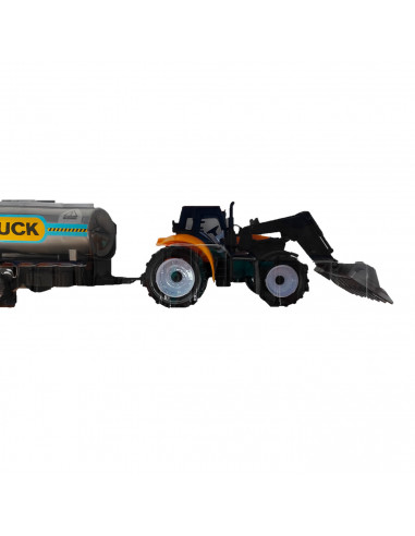 Toinsa - Juguete tractor con pala y remolque, vehículo de construcción, tractor para niños, juego construir, 2 modelos aleatorio