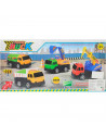 Pack de 6 camiones de obra retro y movimiento a fricción, juguete de construcción, coches para niños, dimensiones de vehículo 6