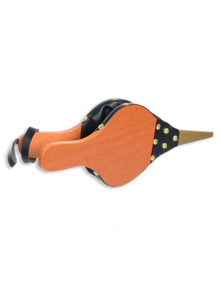 Fuelle para chimenea, barbacoa o estufa 39 x 15,5 cm, funcionamiento manual, diseño tradicional de madera y cuero artificial, fá