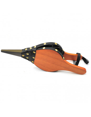 Fuelle para chimenea, barbacoa o estufa 39 x 15,5 cm, funcionamiento manual, diseño tradicional de madera y cuero artificial, fá