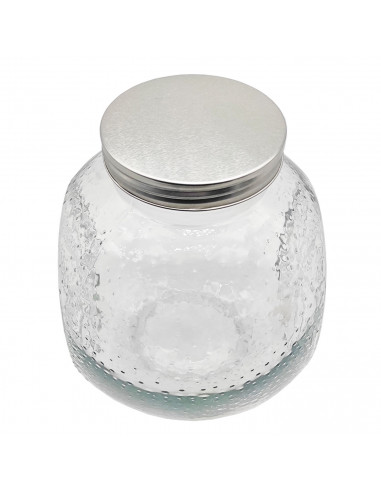 Tradineur - Tarro dispensador de vidrio con grifo, 5 litros, diseño con forma de fruta 24 x 23 x 17,5 cm, bote, botella con grif