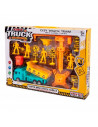 Conjunto de juguetes de construcción, set de figuras, camión, grua, señales, de obra, juego de construcción para niños