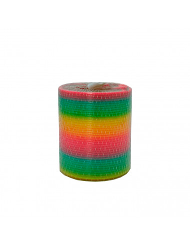Tradineur - Muelle arco iris gigante, muelle, resorte arcoiris, juego, juguete para niños, dimensiones cerrado 10 x 9 cm