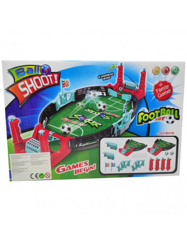 Juego de fútbol con disparadores, juego de mesa, juguete para niños, pinball de football, futbolín, 2 jugadores, dimensiones 37,