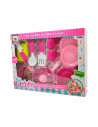 Toinsa - Conjunto de juguetes de cocina, set de figuras cocinitas, vasos, platos, potas, juego para niños y niñas, dimensiones 4