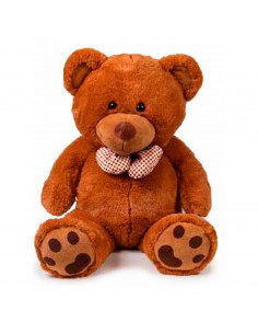 Toinsa - Oso de peluche con lazo, grande, regalo para niños o novia, navidad, san valetín, colores aleatorios blanco o marrón, d