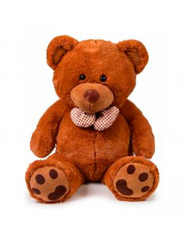 Toinsa - Oso de peluche con lazo, grande, regalo para niños o novia, navidad, san valetín, colores aleatorios blanco o marrón, d