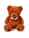 Toinsa - Oso de peluche con lazo, grande, regalo para niños o novia, navidad, san valetín, colores aleatorios blanco o marrón, d