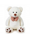 Toinsa - Oso de peluche con lazo, grande, regalo para niños o novia, navidad, san valetín, colores aleatorios blanco o marrón, d