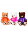 Toinsa - Oso de peluche con sudadera, de algodón, suave, regalo para niños o novia, navidad, san valetín, colores aleatorios, di