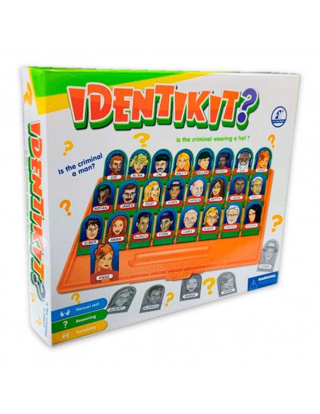 Tradineur - Juego de mesa quién es, identitik, juguete infantil, adivinar personajes, familiar, sociable, habilidad, 2 jugadores Tradineur - Juego de mesa quién es, identitik, juguete infantil, adivinar personajes, familiar, sociable, habilidad, 2 jugadores