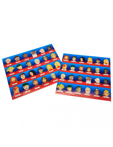Tradineur - Juego de mesa quién es, identitik, juguete infantil, adivinar personajes, familiar, sociable, habilidad, 2 jugadores