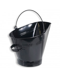 Cubo metálico para cenizas con asa 33 x 30,5 x 36 cm, enfriar y transportar brasas calientes de chimeneas, barbacoas, hornos, di