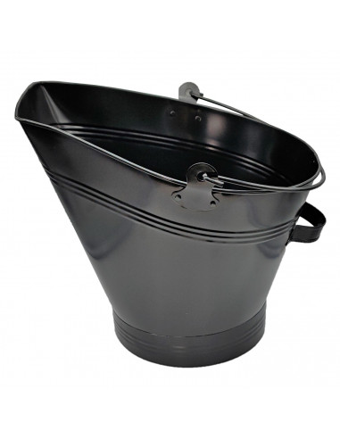 Cubo metálico para cenizas con asa 33 x 30,5 x 36 cm, enfriar y transportar brasas calientes de chimeneas, barbacoas, hornos, di