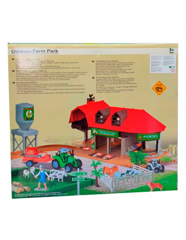 Set de 2 tractores con remolques, pack de juguetes de granja, coches para niños, dimensiones de vehículo con remolque 10  x 33 x