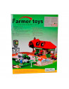Toinsa - Pack de 3 tractores con remolque y movimiento fricción, set de juguetes de granja, coches para niños, dimensiones de ve