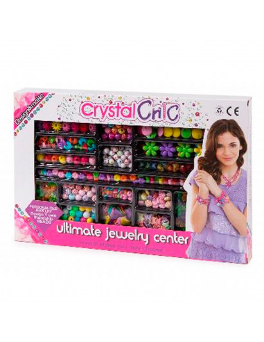 Abalorios para manualidades, cuentas para pulseras y collares de plástico, diseña y crea, juguete para niños, dimensiones 22  x