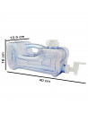 Tradineur - Dispensador de bebidas de plástico 3,8 litros con grifo y asa, 16 x 12,5 x 40 cm, botella dispensadora agua para fri