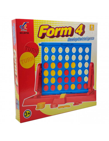 Juego de mesa 4 en raya con fichas, juguete infantil, desarrolla la inteligencia, familiar, sociable, habilidad, 2 a 4  jugadore