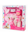Toinsa - Muñeco bebé con sonido y accesorios de ropa surtidos, juguete muñeca baby con vestidos, dimensiones aproximadas 35 x 26