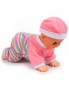 Toinsa - Muñeco bebé con sonido, gatea, levanta y baila, juguete muñeca baby con vestido, dimensiones aproximadas 20 x 15 x 8 cm